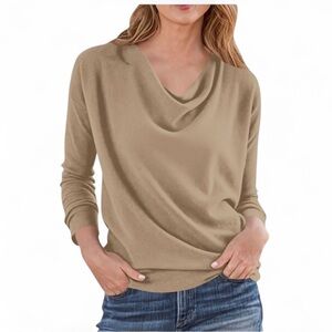 NWT Zenana Outfitters Soft White Cowl Neck Blouse